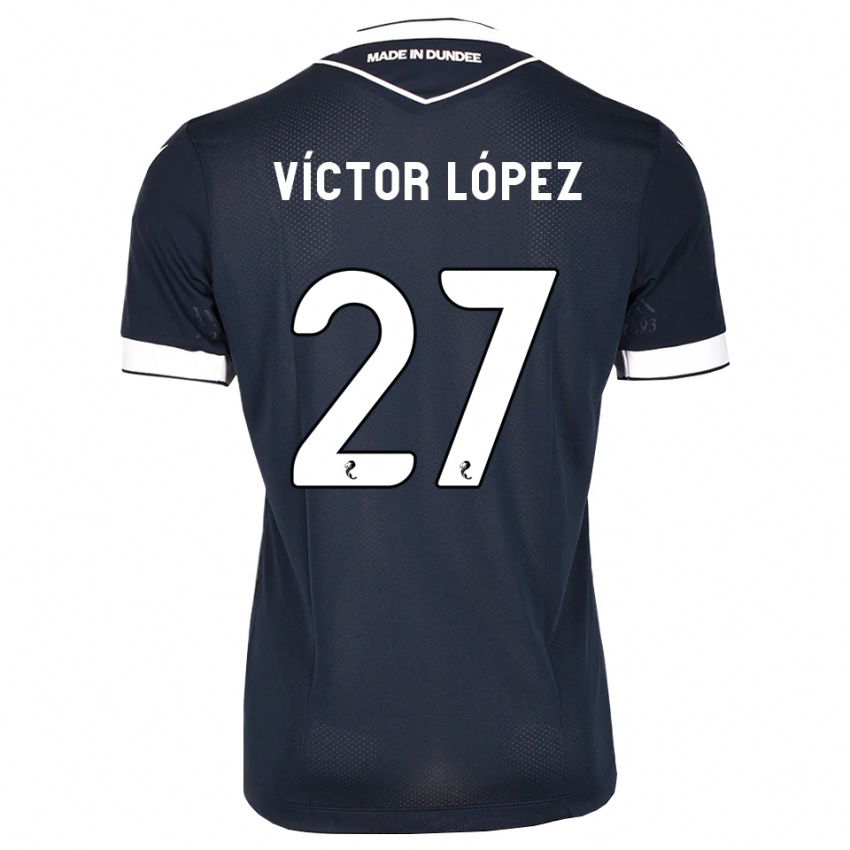 גברים Victor Lopez #27 כחול חצות לבן ג'רזי ביתית 2026/27 חולצה קצרה