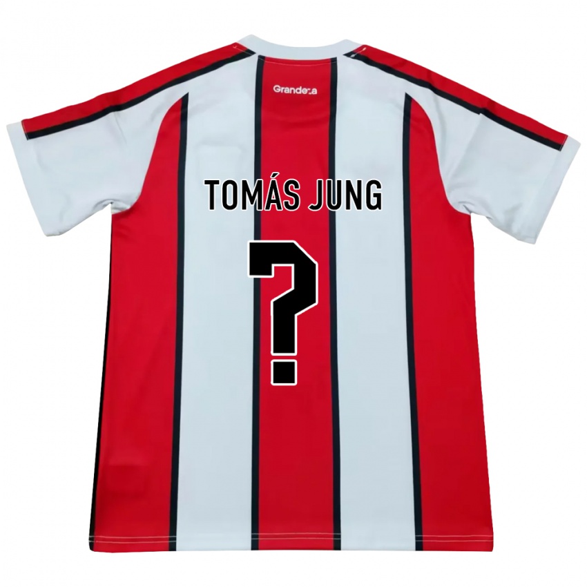 גברים Tomás Jung #0 לבן אדום שחור הרחק ג'רזי 2026/27 חולצה קצרה