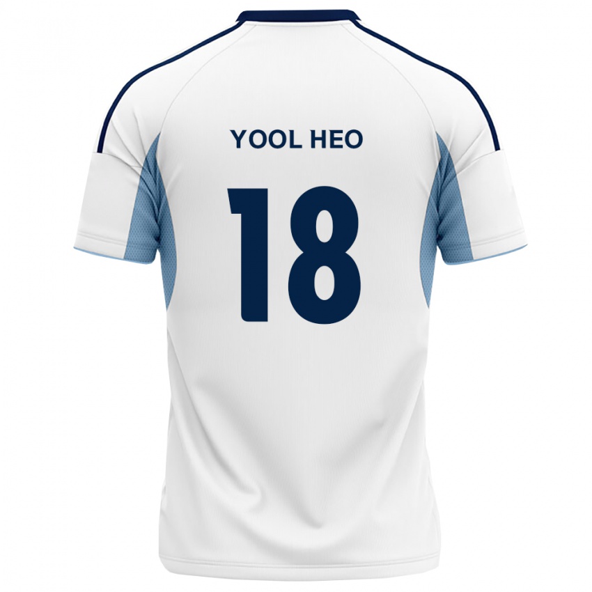 גברים Yool Heo #18 כחול מלכותי לבן הרחק ג'רזי 2026/27 חולצה קצרה