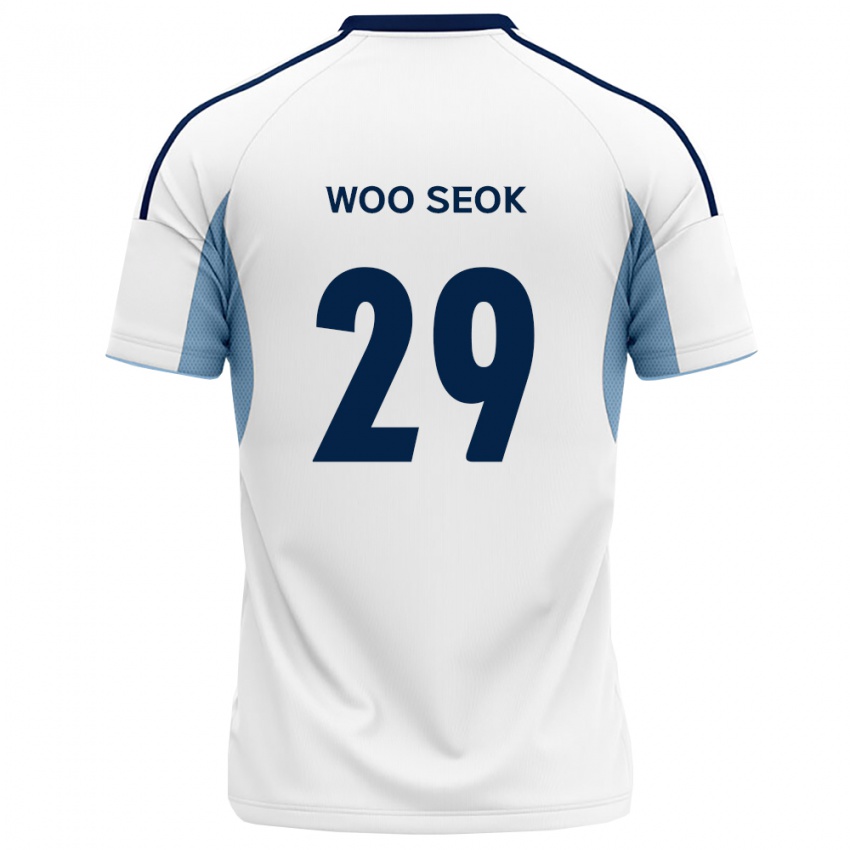 גברים Woo-Seok Jung #29 כחול מלכותי לבן הרחק ג'רזי 2026/27 חולצה קצרה