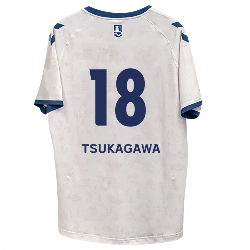 גברים Koki Tsukagawa #18 כחול מלכותי לבן הרחק ג'רזי 2026/27 חולצה קצרה