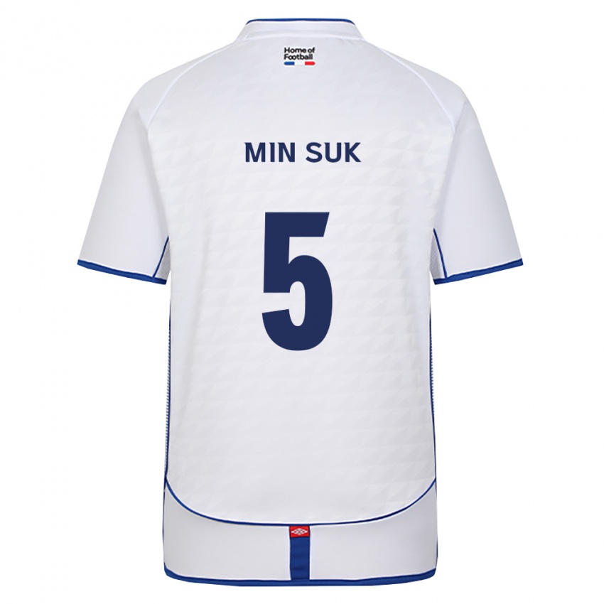 גברים Min Suk #5 שחור לבן אדום הרחק ג'רזי 2026/27 חולצה קצרה