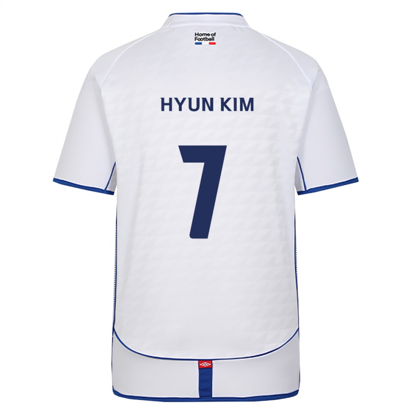 גברים Hyun Kim #7 שחור לבן אדום הרחק ג'רזי 2026/27 חולצה קצרה
