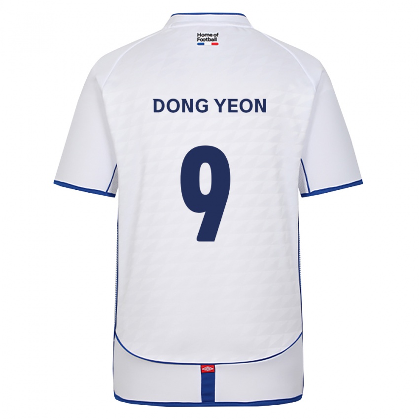 גברים Dong-Yeon Kim #9 שחור לבן אדום הרחק ג'רזי 2026/27 חולצה קצרה