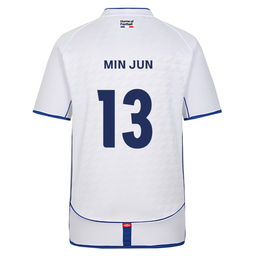 גברים Min-Jun Yeo #13 שחור לבן אדום הרחק ג'רזי 2026/27 חולצה קצרה גברים Min-Jun Yeo #13 שחור לבן אדום הרחק ג'רזי 2026/27 חולצה קצרה