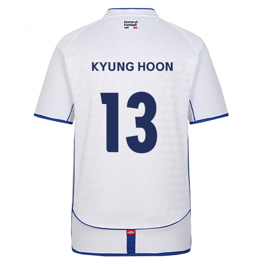 גברים Kyung-Hoon Park #13 שחור לבן אדום הרחק ג'רזי 2026/27 חולצה קצרה