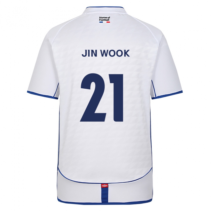 גברים Jin-Wook Yoo #21 שחור לבן אדום הרחק ג'רזי 2026/27 חולצה קצרה