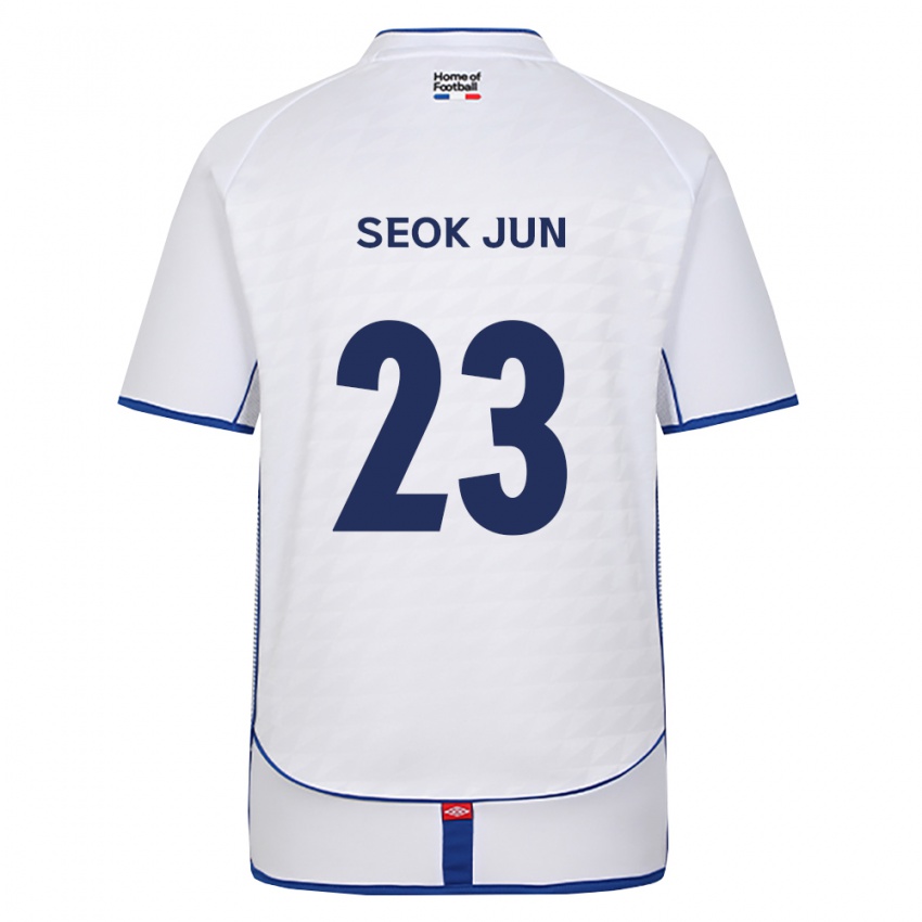 גברים Seok-Jun Wi #23 שחור לבן אדום הרחק ג'רזי 2026/27 חולצה קצרה