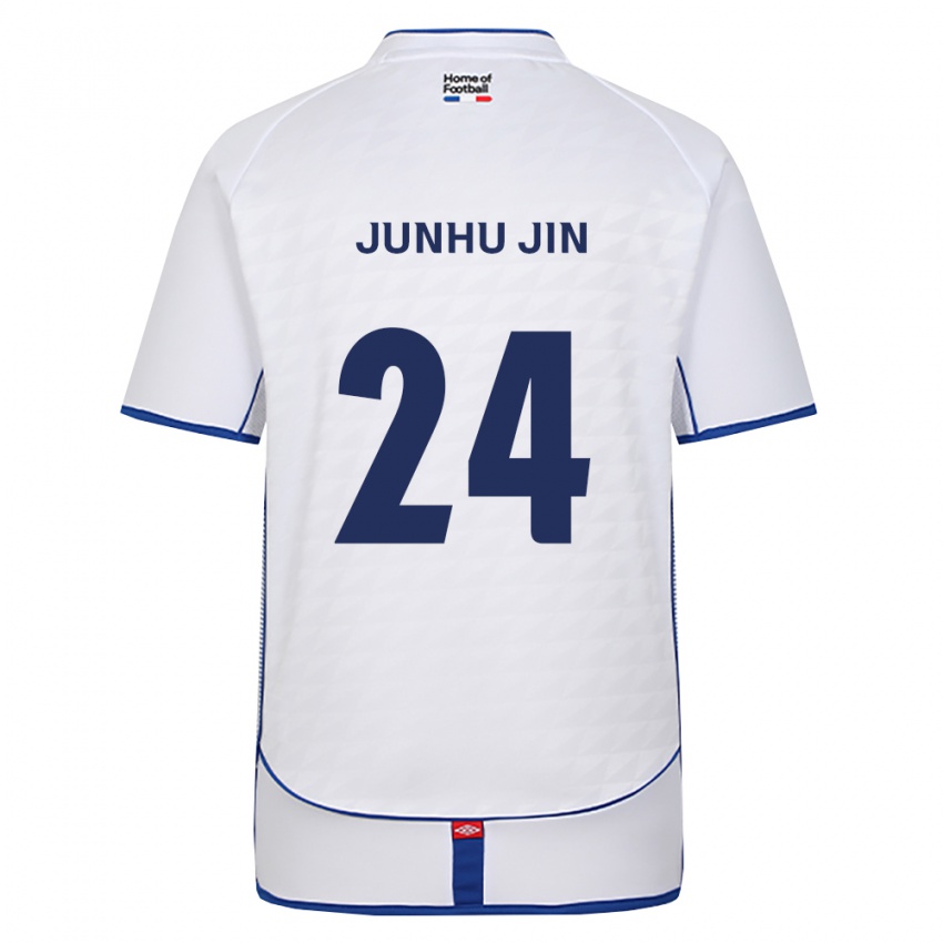 גברים Junhu Jin #24 שחור לבן אדום הרחק ג'רזי 2026/27 חולצה קצרה
