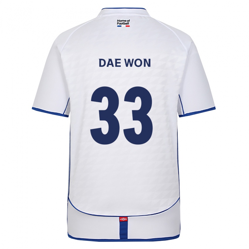 גברים Dae-Won Park #33 שחור לבן אדום הרחק ג'רזי 2026/27 חולצה קצרה