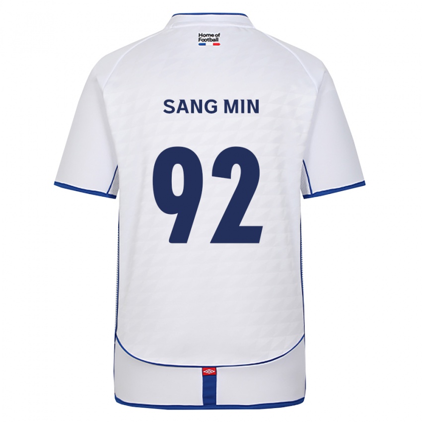 גברים Sang-Min Lee #92 שחור לבן אדום הרחק ג'רזי 2026/27 חולצה קצרה