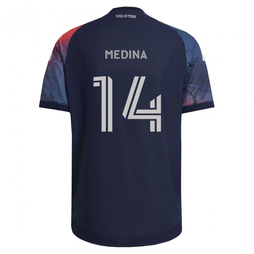 גברים Jeferson Medina #14 כחול עמוק לבן כתום הרחק ג'רזי 2026/27 חולצה קצרה