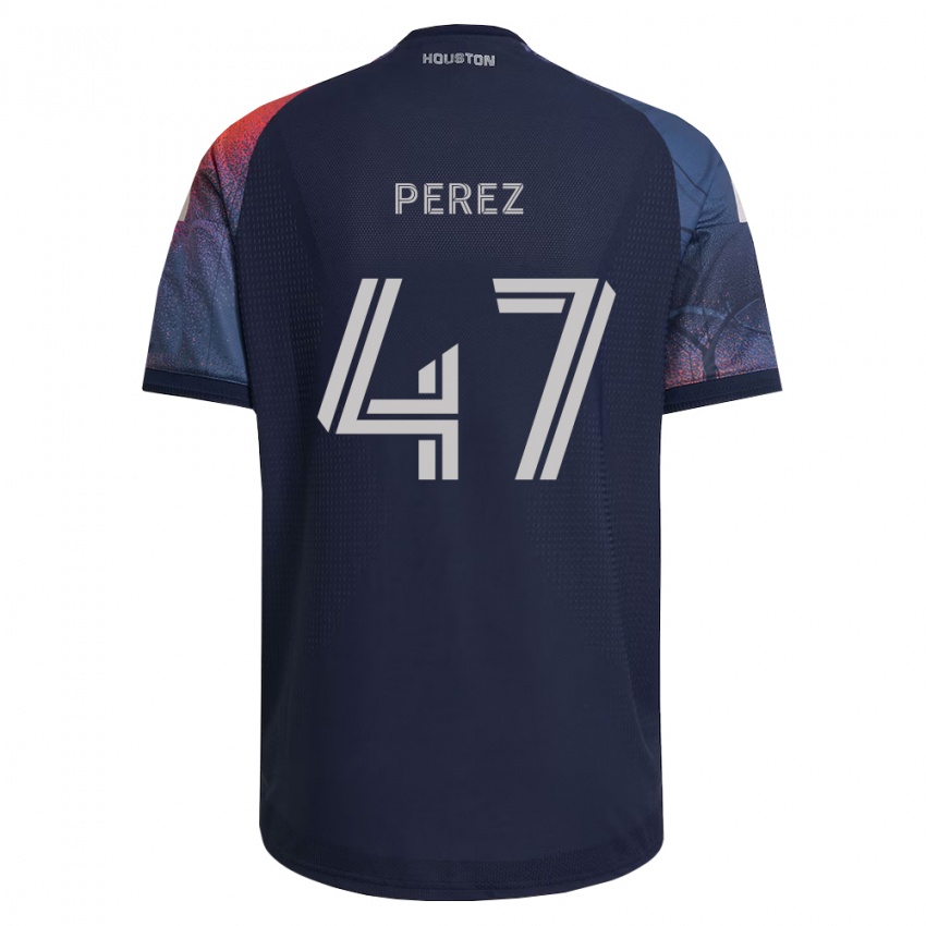 גברים Jaizhiño Perez #47 כחול עמוק לבן כתום הרחק ג'רזי 2026/27 חולצה קצרה