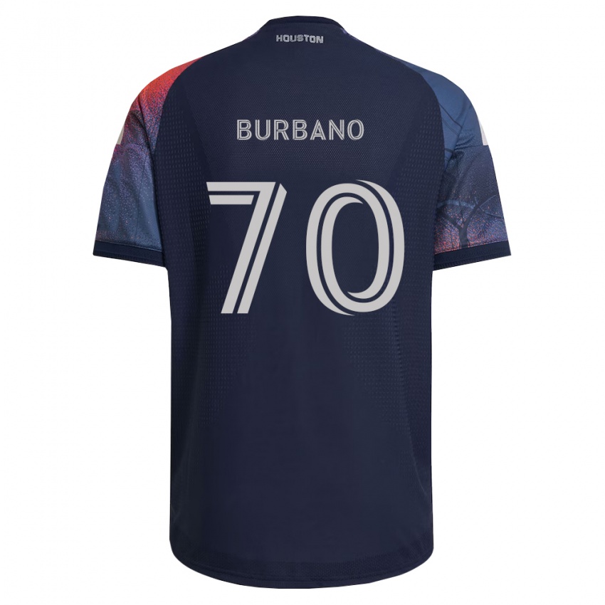 גברים Jordy Burbano #70 כחול עמוק לבן כתום הרחק ג'רזי 2026/27 חולצה קצרה