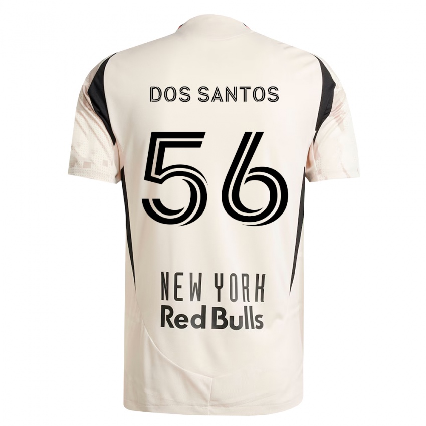 גברים Matthew Dos Santos #56 לבן מחוץ לאדום שחור הרחק ג'רזי 2026/27 חולצה קצרה