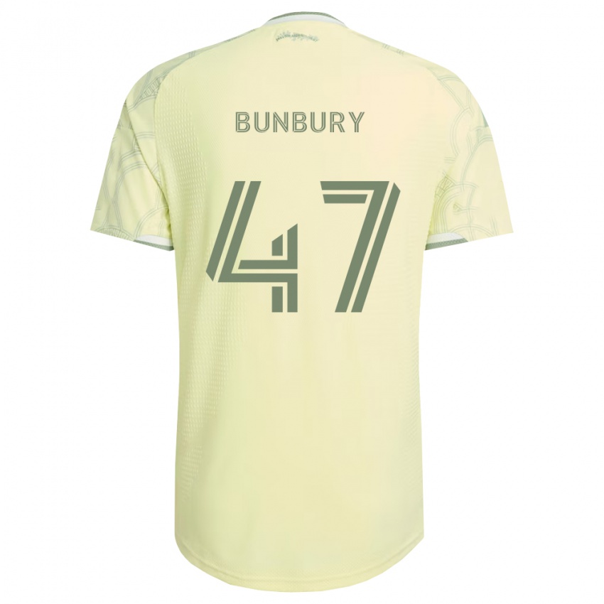 גברים Mataeo Bunbury #47 בז' לבן הרחק ג'רזי 2026/27 חולצה קצרה