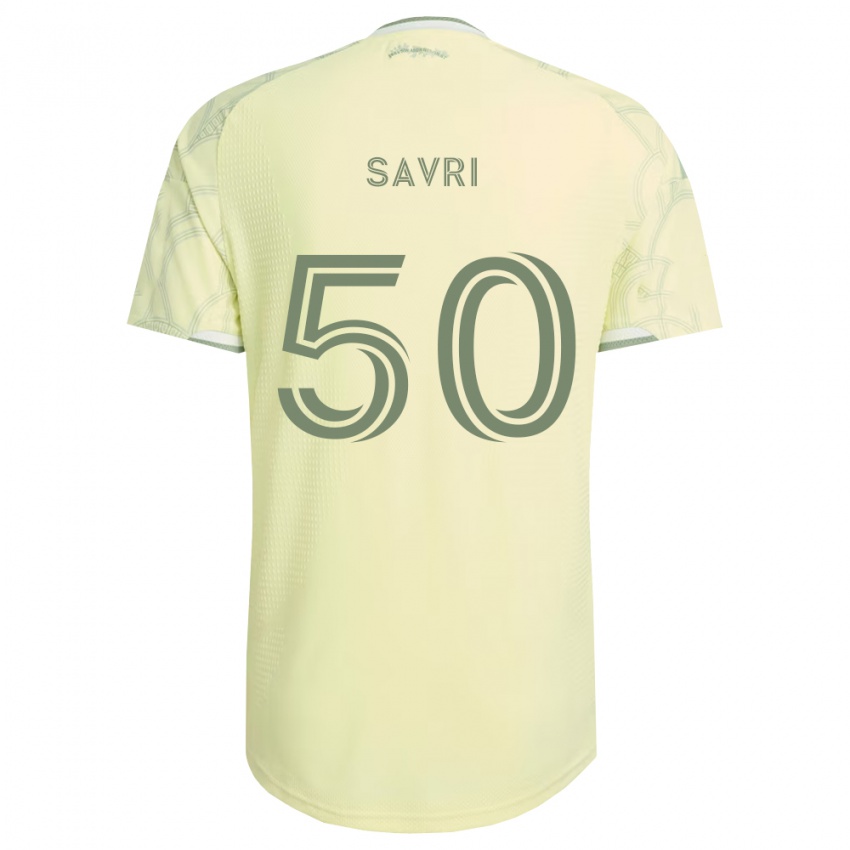 גברים Nolan Savri #50 בז' לבן הרחק ג'רזי 2026/27 חולצה קצרה