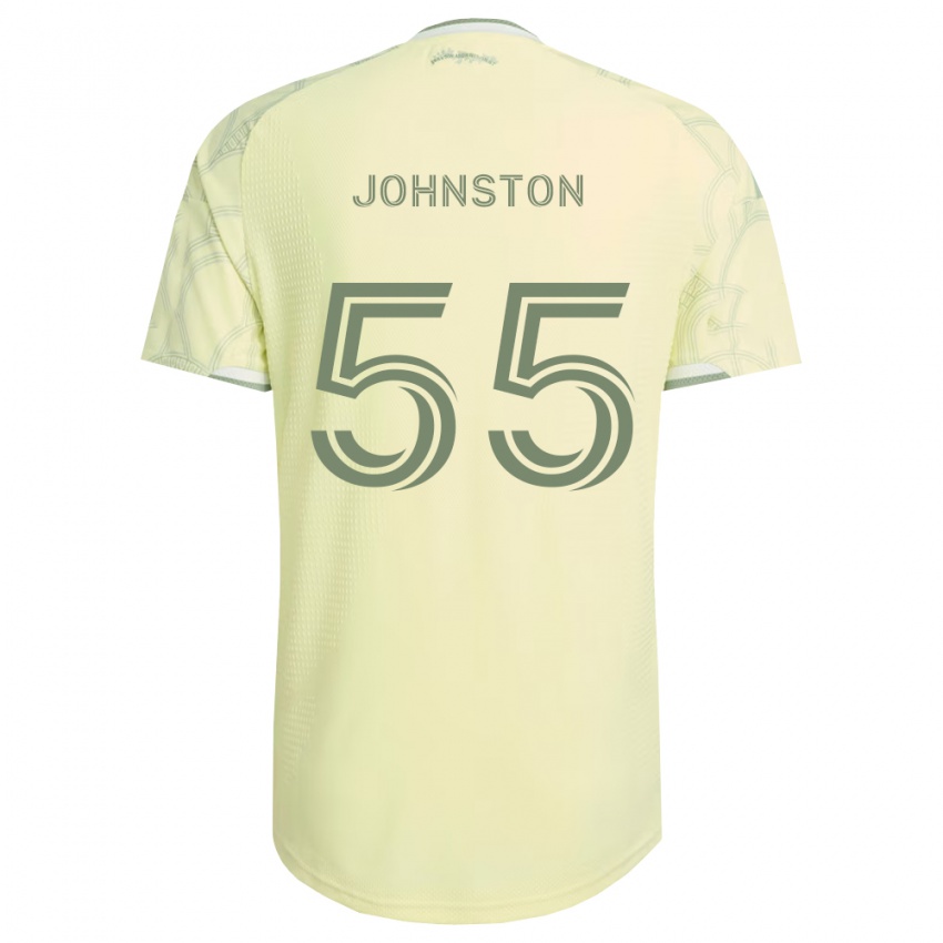 גברים Malcolm Johnston #55 בז' לבן הרחק ג'רזי 2026/27 חולצה קצרה