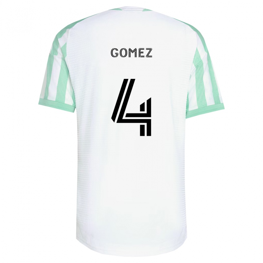 גברים Antonio Gomez #4 ירוק בהיר שחור לבן הרחק ג'רזי 2026/27 חולצה קצרה