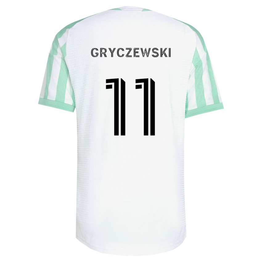 גברים Patrick Gryczewski #11 ירוק בהיר שחור לבן הרחק ג'רזי 2026/27 חולצה קצרה