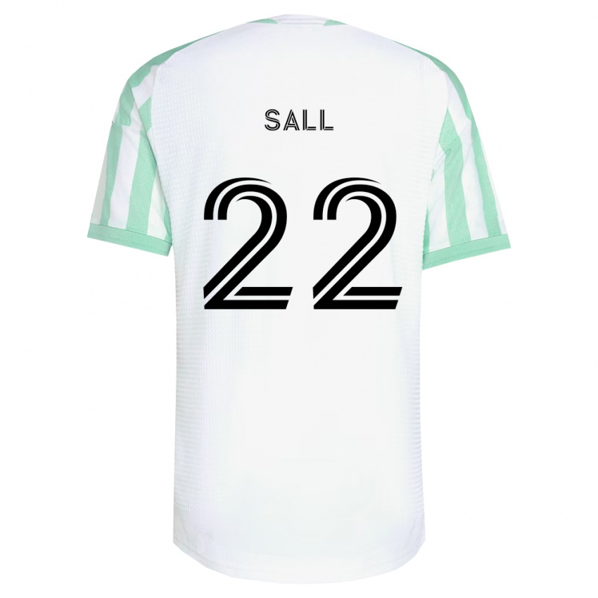 גברים Ibrahima Sall #22 ירוק בהיר שחור לבן הרחק ג'רזי 2026/27 חולצה קצרה