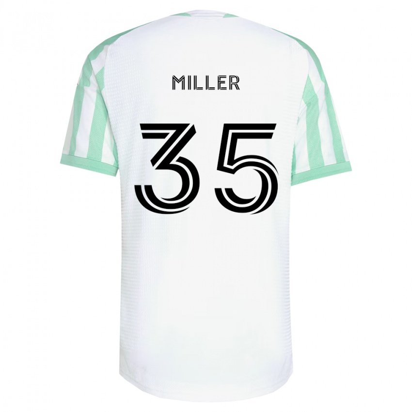 גברים Mason Miller #35 ירוק בהיר שחור לבן הרחק ג'רזי 2026/27 חולצה קצרה