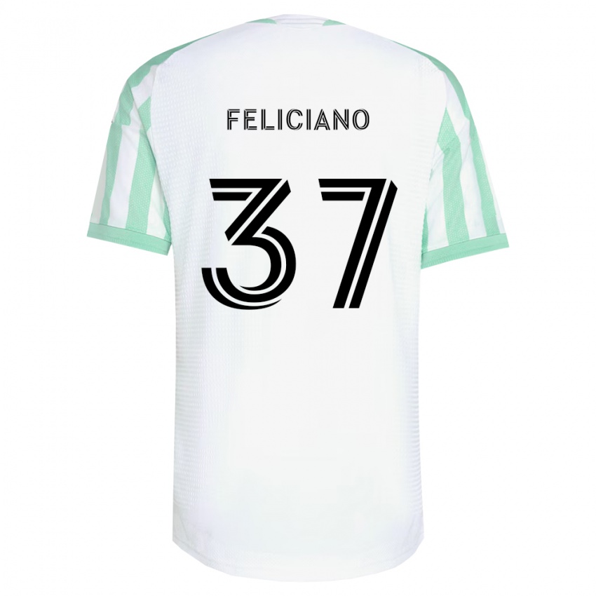 גברים Erick Feliciano #37 ירוק בהיר שחור לבן הרחק ג'רזי 2026/27 חולצה קצרה