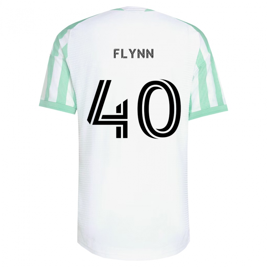 גברים Liam Flynn #40 ירוק בהיר שחור לבן הרחק ג'רזי 2026/27 חולצה קצרה