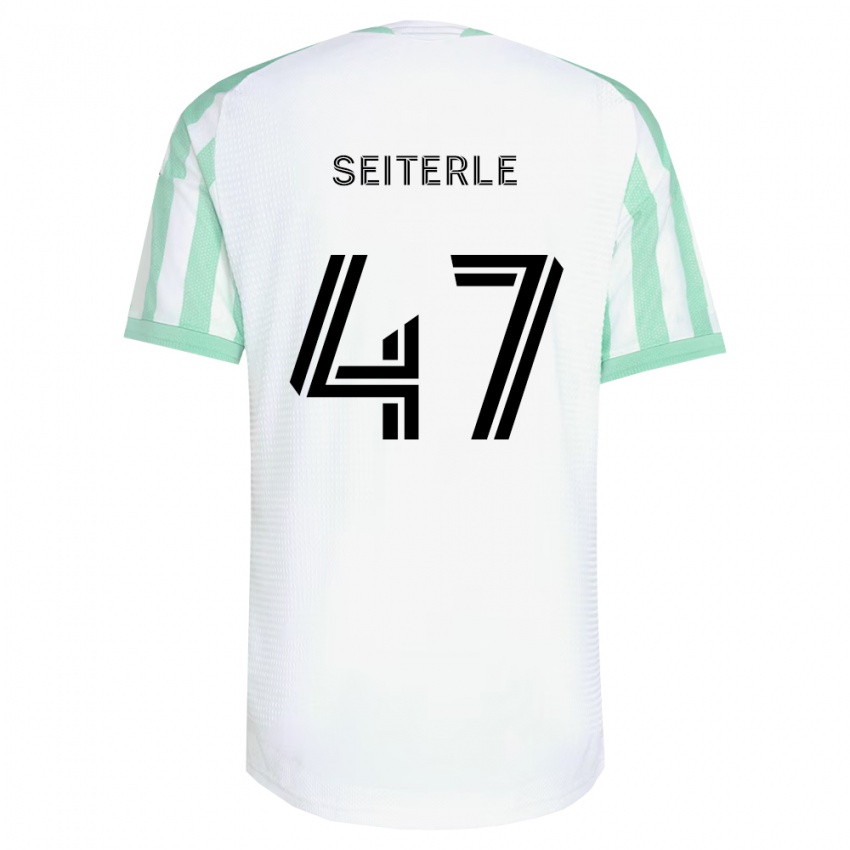 גברים Sebastian Seiterle #47 ירוק בהיר שחור לבן הרחק ג'רזי 2026/27 חולצה קצרה