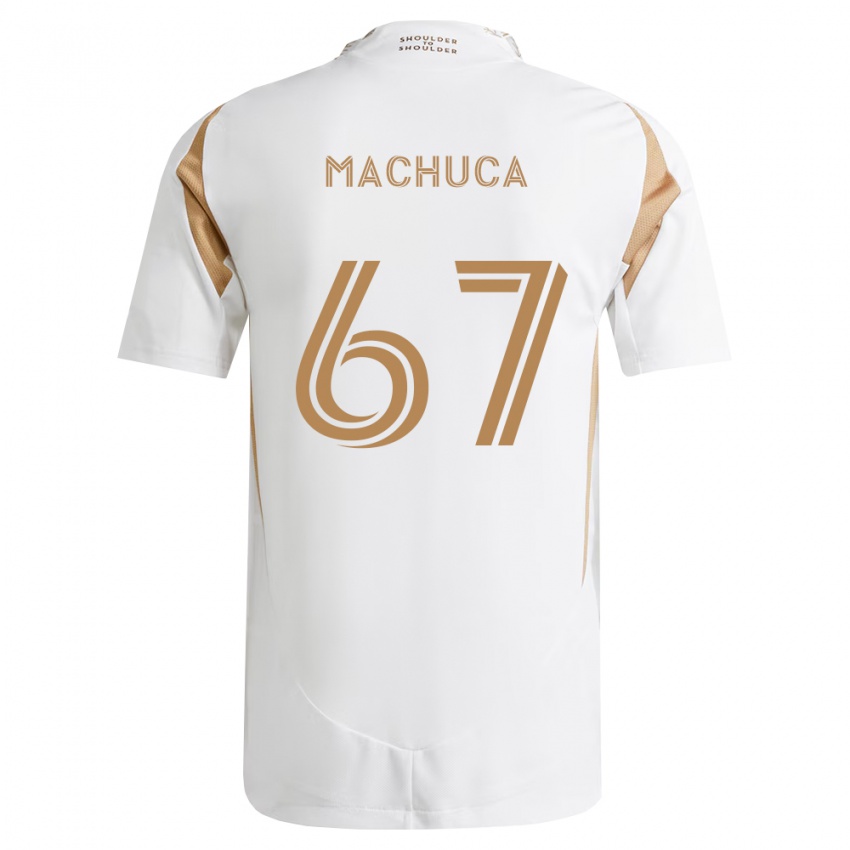 גברים Jacob Machuca #67 לבן חום הרחק ג'רזי 2026/27 חולצה קצרה