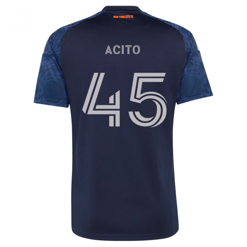 גברים Kamran Acito #45 כחול עמוק לבן הרחק ג'רזי 2026/27 חולצה קצרה