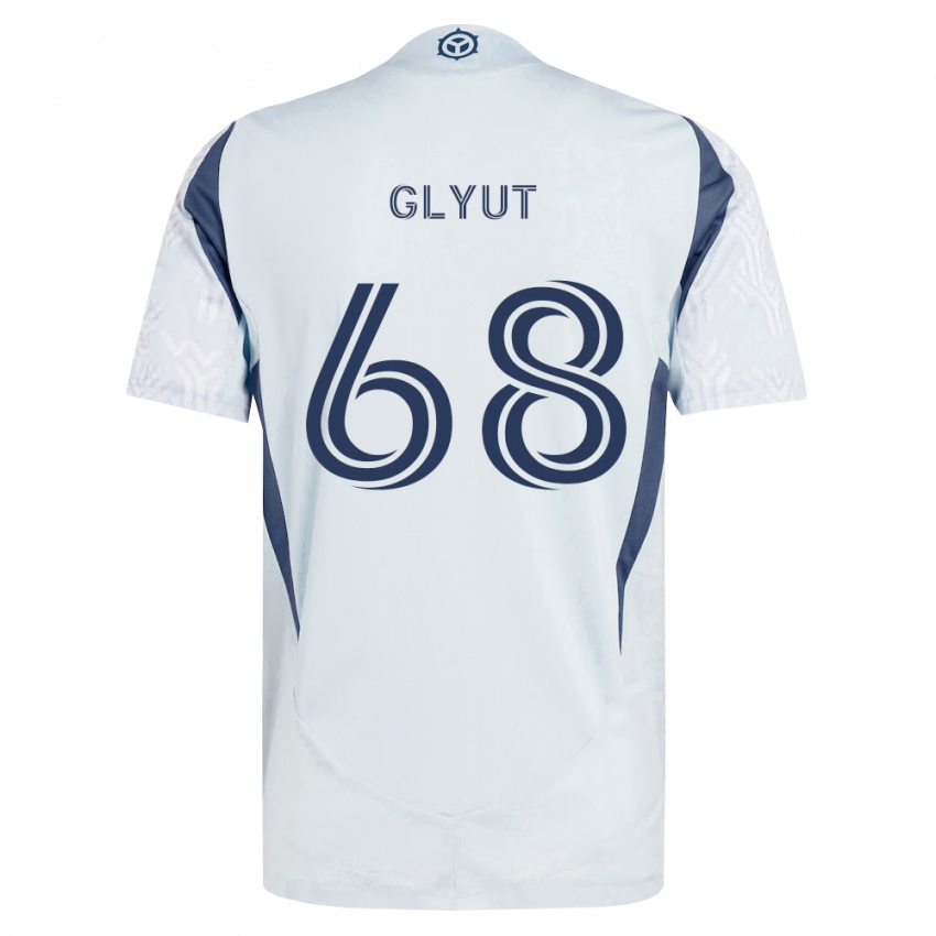 גברים Vitaliy Glyut #68 כחול אפור לבן הרחק ג'רזי 2026/27 חולצה קצרה