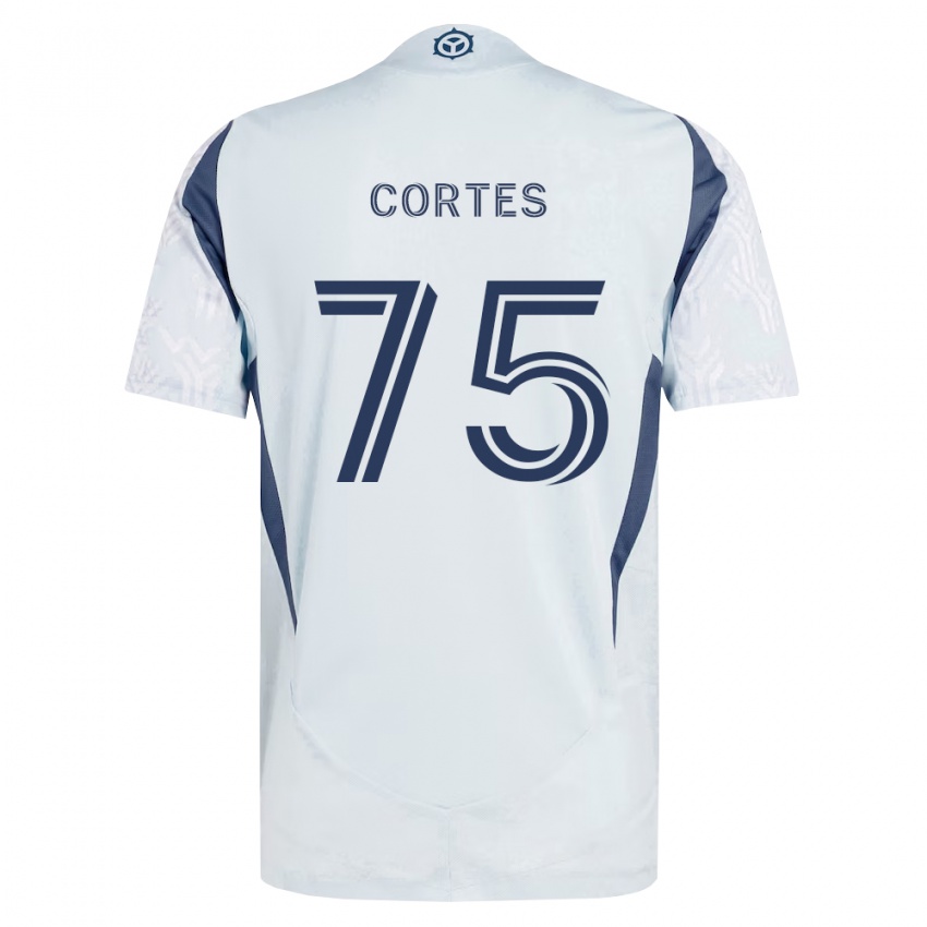 גברים Tomas Cortes #75 כחול אפור לבן הרחק ג'רזי 2026/27 חולצה קצרה