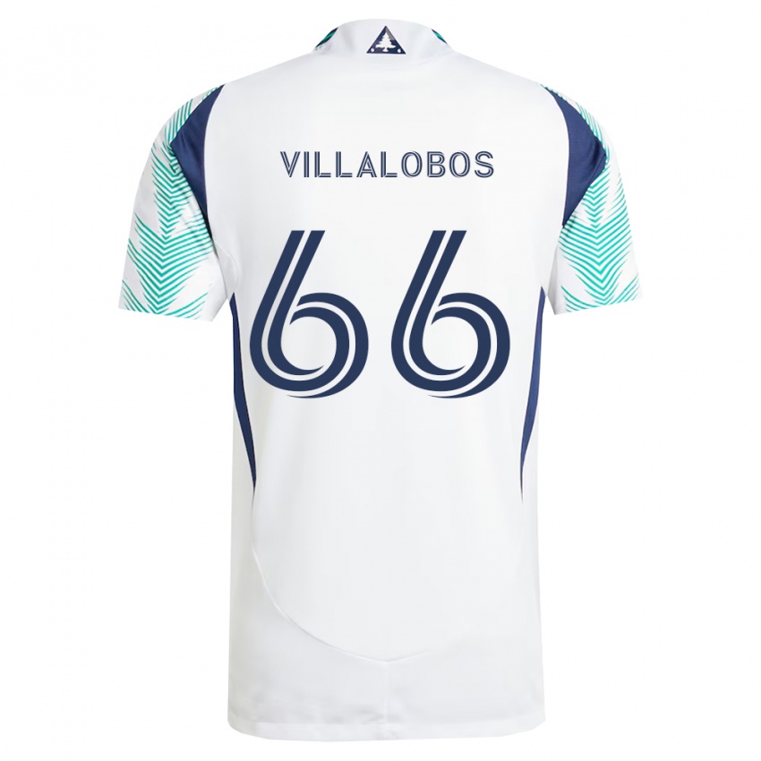 גברים Ivan Villalobos #66 לבן כחול צי ירוק בהיר הרחק ג'רזי 2026/27 חולצה קצרה