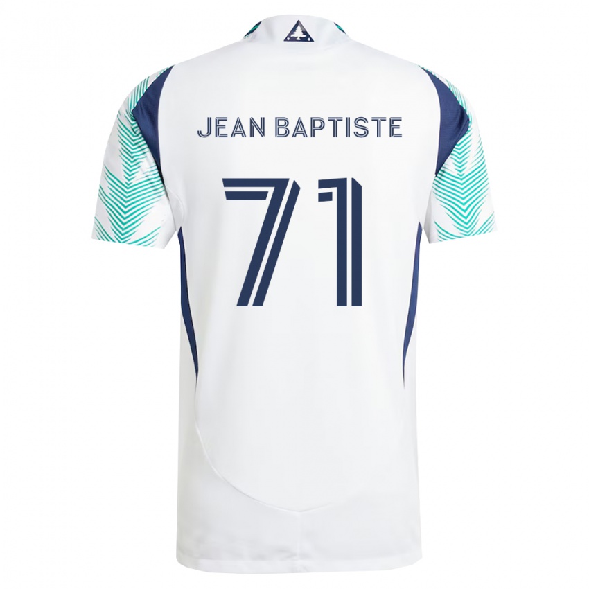 גברים Matthew Jean Baptiste #71 לבן כחול צי ירוק בהיר הרחק ג'רזי 2026/27 חולצה קצרה