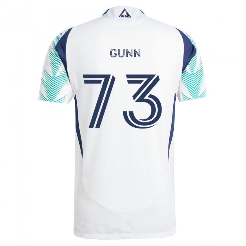 גברים Jd Gunn #73 לבן כחול צי ירוק בהיר הרחק ג'רזי 2026/27 חולצה קצרה