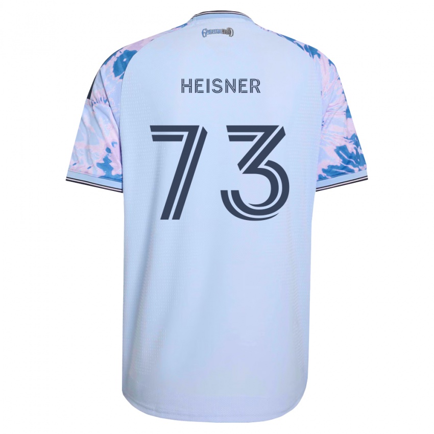 גברים Jacob Heisner #73 כחול מלכותי לבן שחור הרחק ג'רזי 2026/27 חולצה קצרה