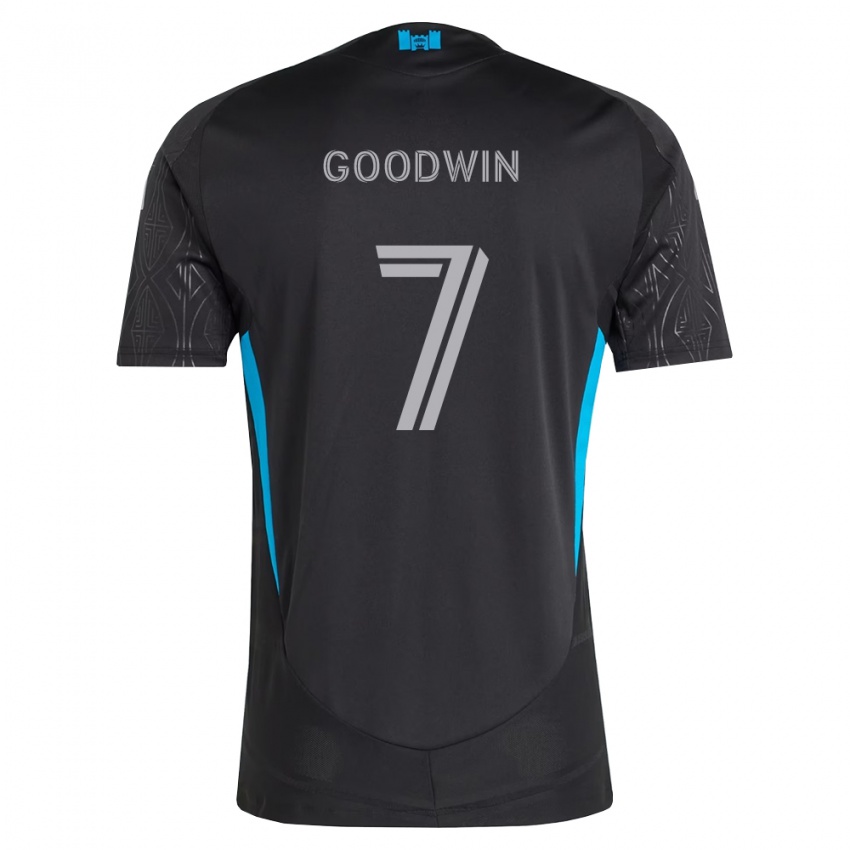 גברים Archie Goodwin #7 שחור לבן כחול שמיים הרחק ג'רזי 2026/27 חולצה קצרה
