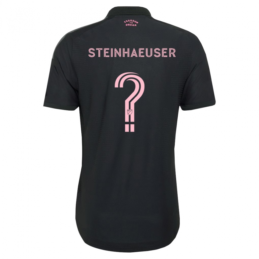 גברים Marcus Steinhaeuser #0 ורוד שחור לבן הרחק ג'רזי 2026/27 חולצה קצרה