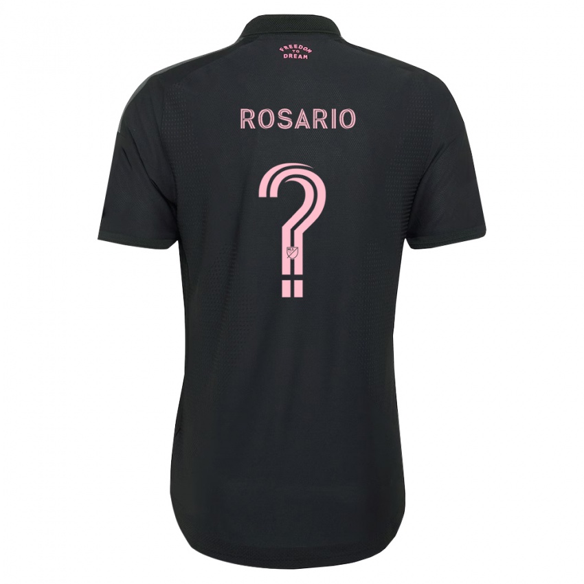 גברים Adrian Rosario #0 ורוד שחור לבן הרחק ג'רזי 2026/27 חולצה קצרה