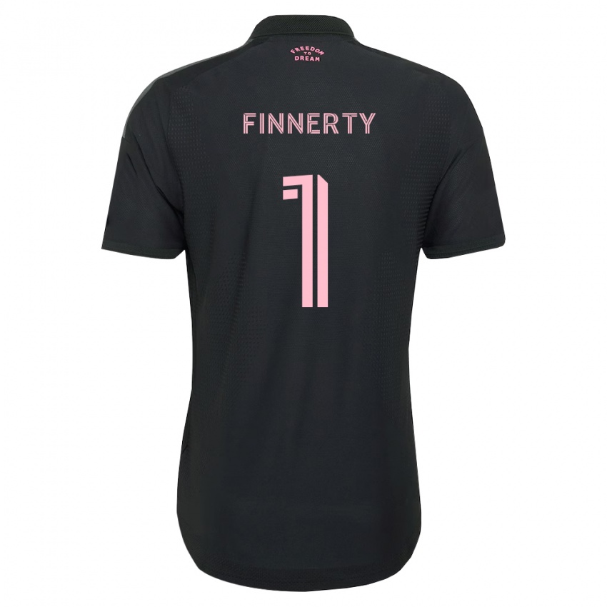 גברים Owen Finnerty #1 ורוד שחור לבן הרחק ג'רזי 2026/27 חולצה קצרה