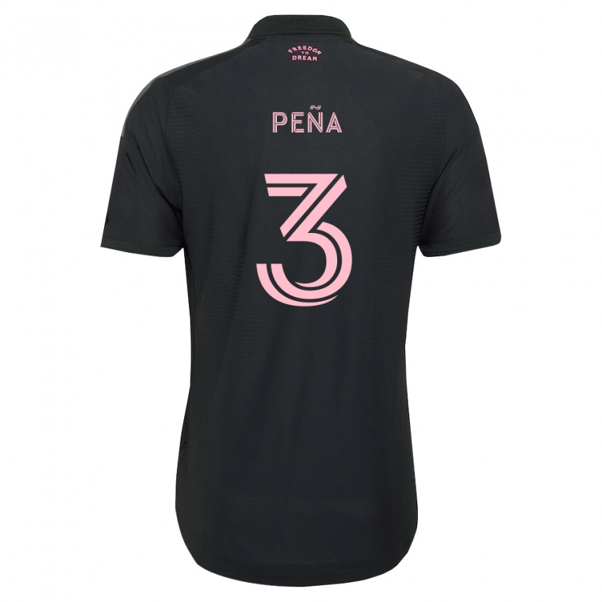 גברים Luciano Peña #3 ורוד שחור לבן הרחק ג'רזי 2026/27 חולצה קצרה