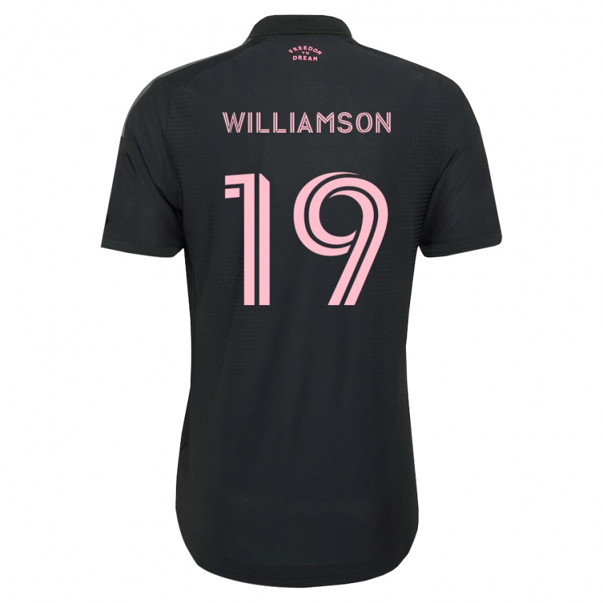 גברים Kai Williamson #19 ורוד שחור לבן הרחק ג'רזי 2026/27 חולצה קצרה