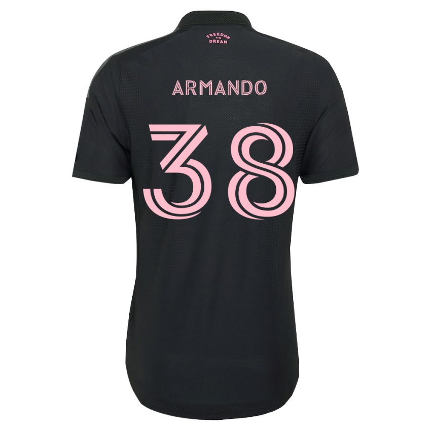 גברים Maximo Armando #38 ורוד שחור לבן הרחק ג'רזי 2026/27 חולצה קצרה