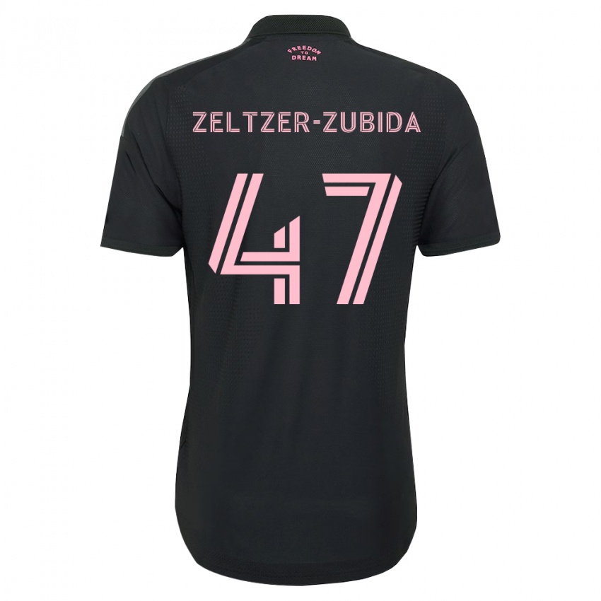 גברים Idoh Zeltzer-Zubida #47 ורוד שחור לבן הרחק ג'רזי 2026/27 חולצה קצרה