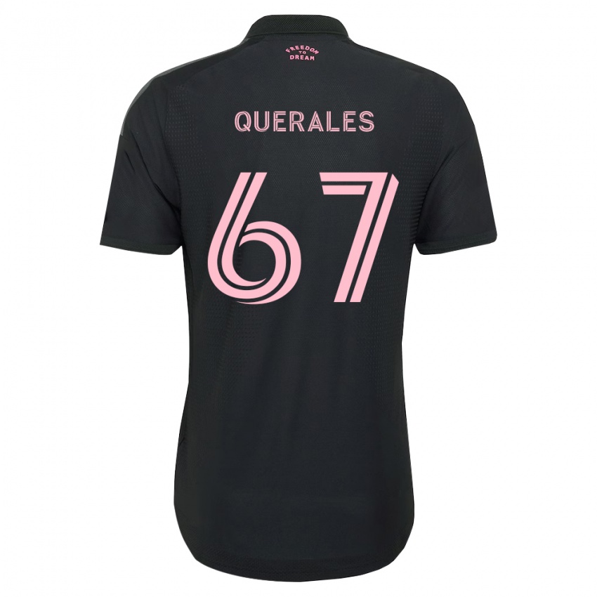 גברים Arturo Querales #67 ורוד שחור לבן הרחק ג'רזי 2026/27 חולצה קצרה