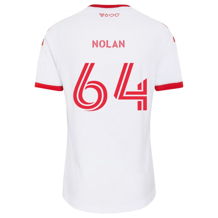 גברים Jahmarie Nolan #64 לבן אדום שחור הרחק ג'רזי 2026/27 חולצה קצרה