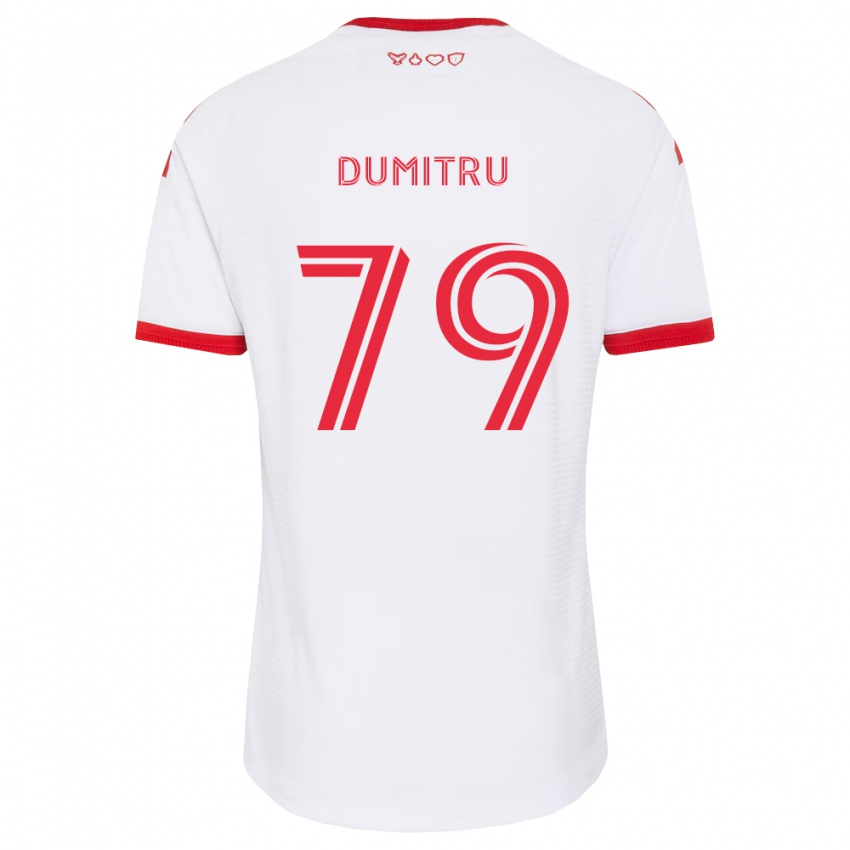גברים אנדריי דומיטרו #79 לבן אדום שחור הרחק ג'רזי 2026/27 חולצה קצרה