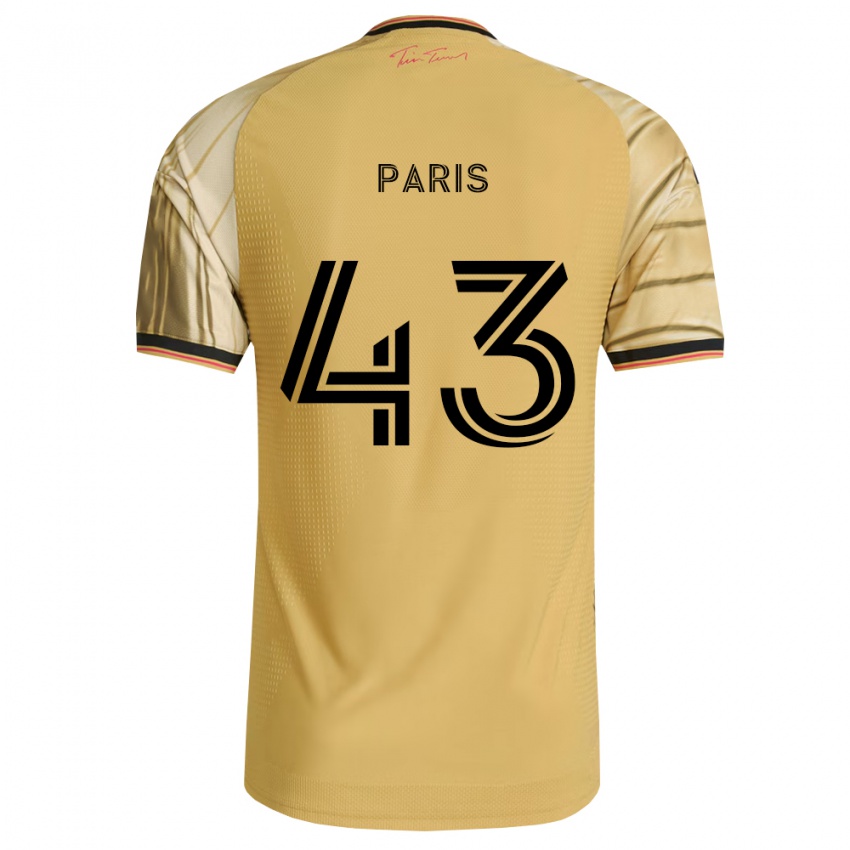 גברים Sidney Paris #43 חום צהוב שחור הרחק ג'רזי 2026/27 חולצה קצרה