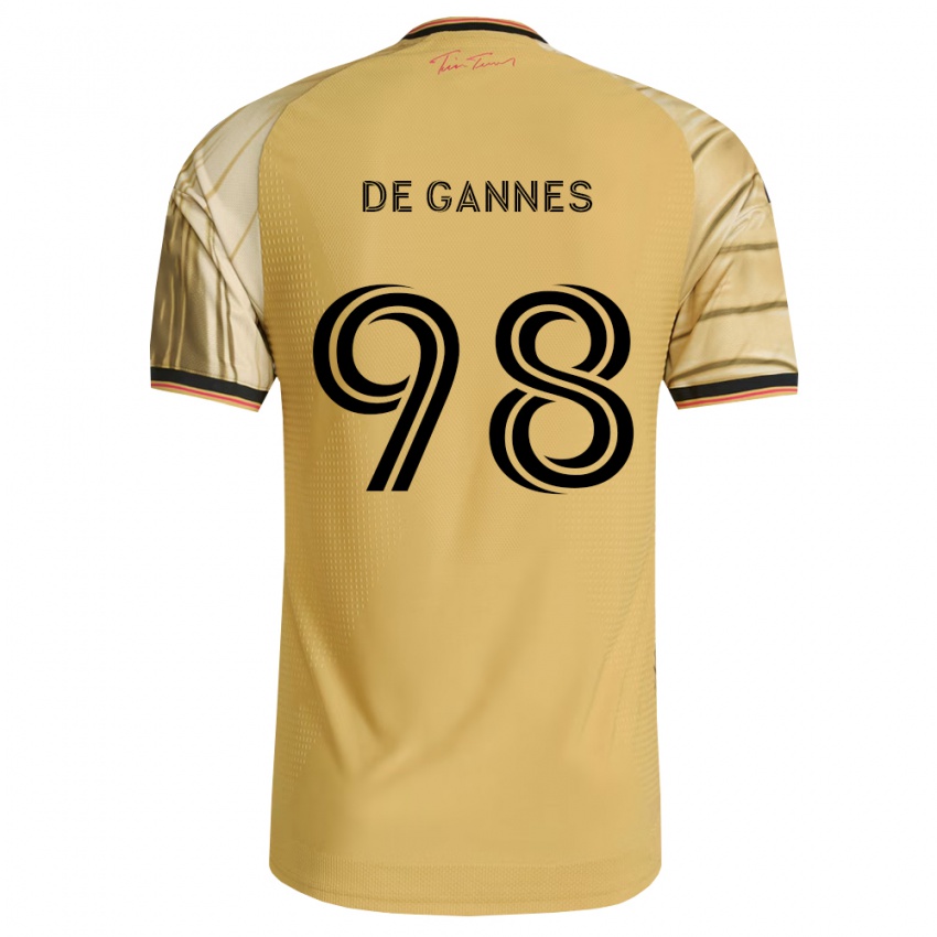 גברים Andrew De Gannes #98 חום צהוב שחור הרחק ג'רזי 2026/27 חולצה קצרה